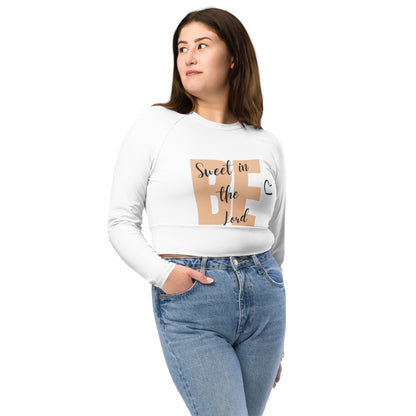 Be Sweet In The Lord long-sleeve crop top