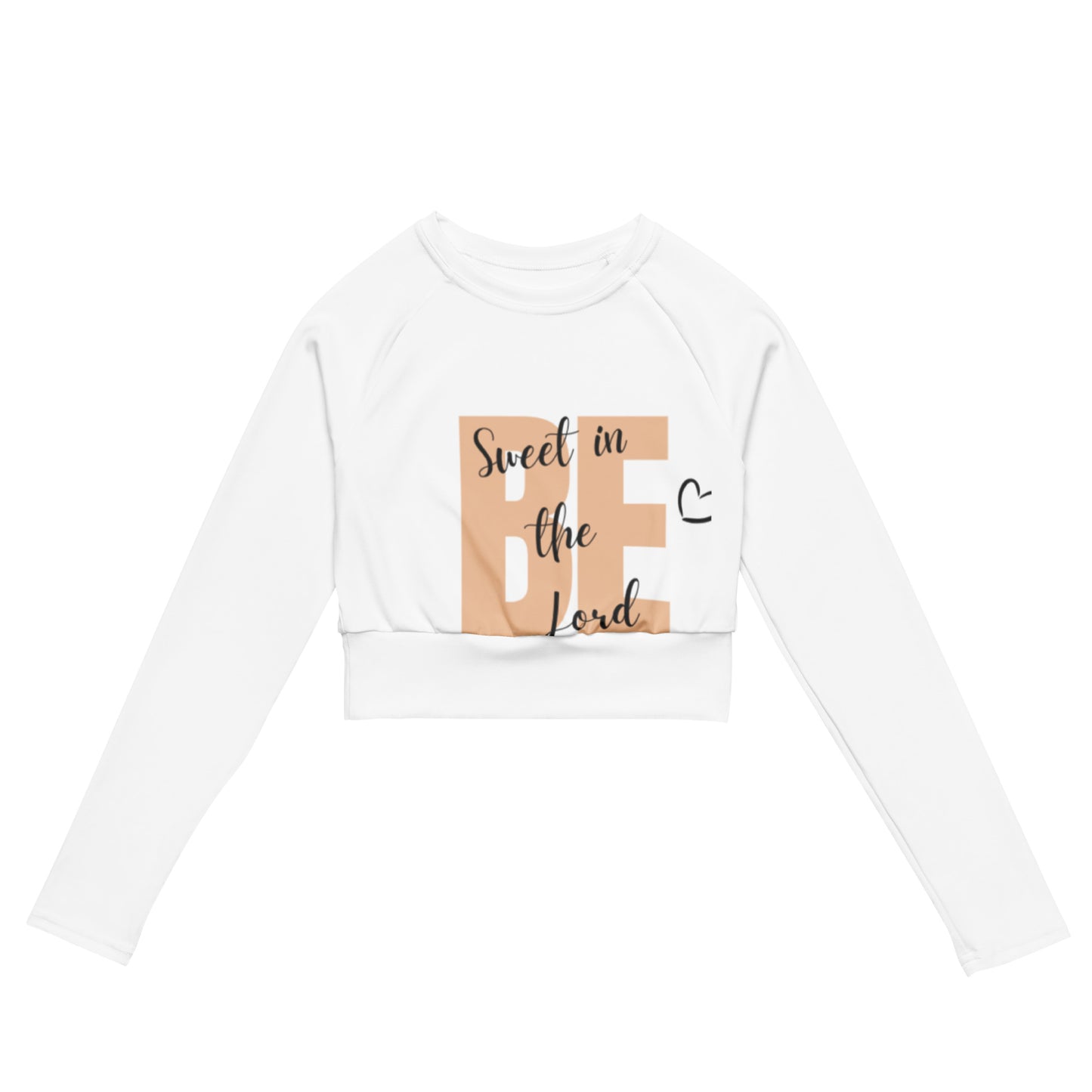 Be Sweet In The Lord long-sleeve crop top