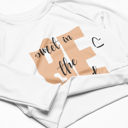 Be Sweet In The Lord long-sleeve crop top